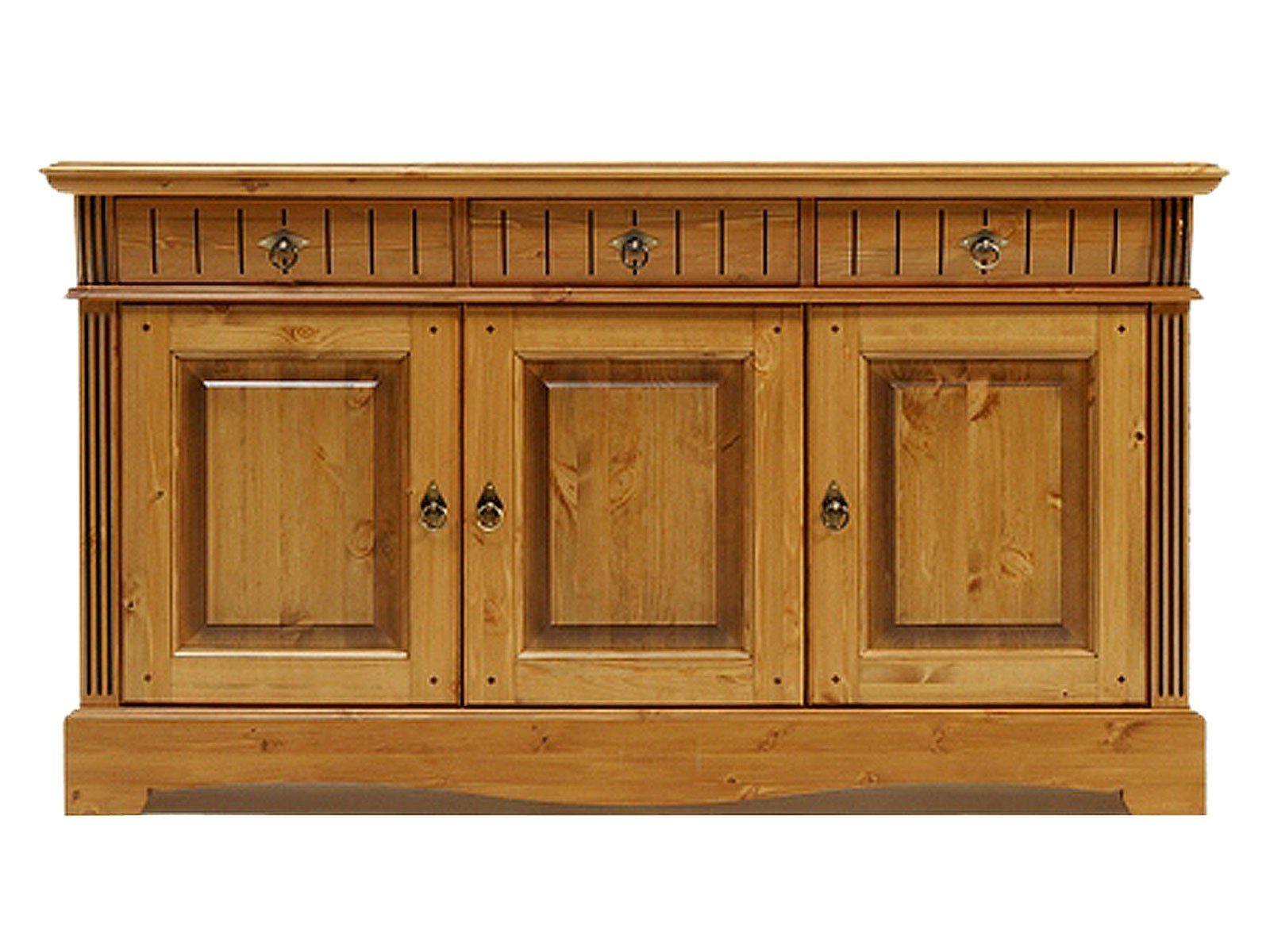 Sideboard Sideboard Kommode Anrichte Florenz 3 Schubladen 3 Türen Pinie Nordica