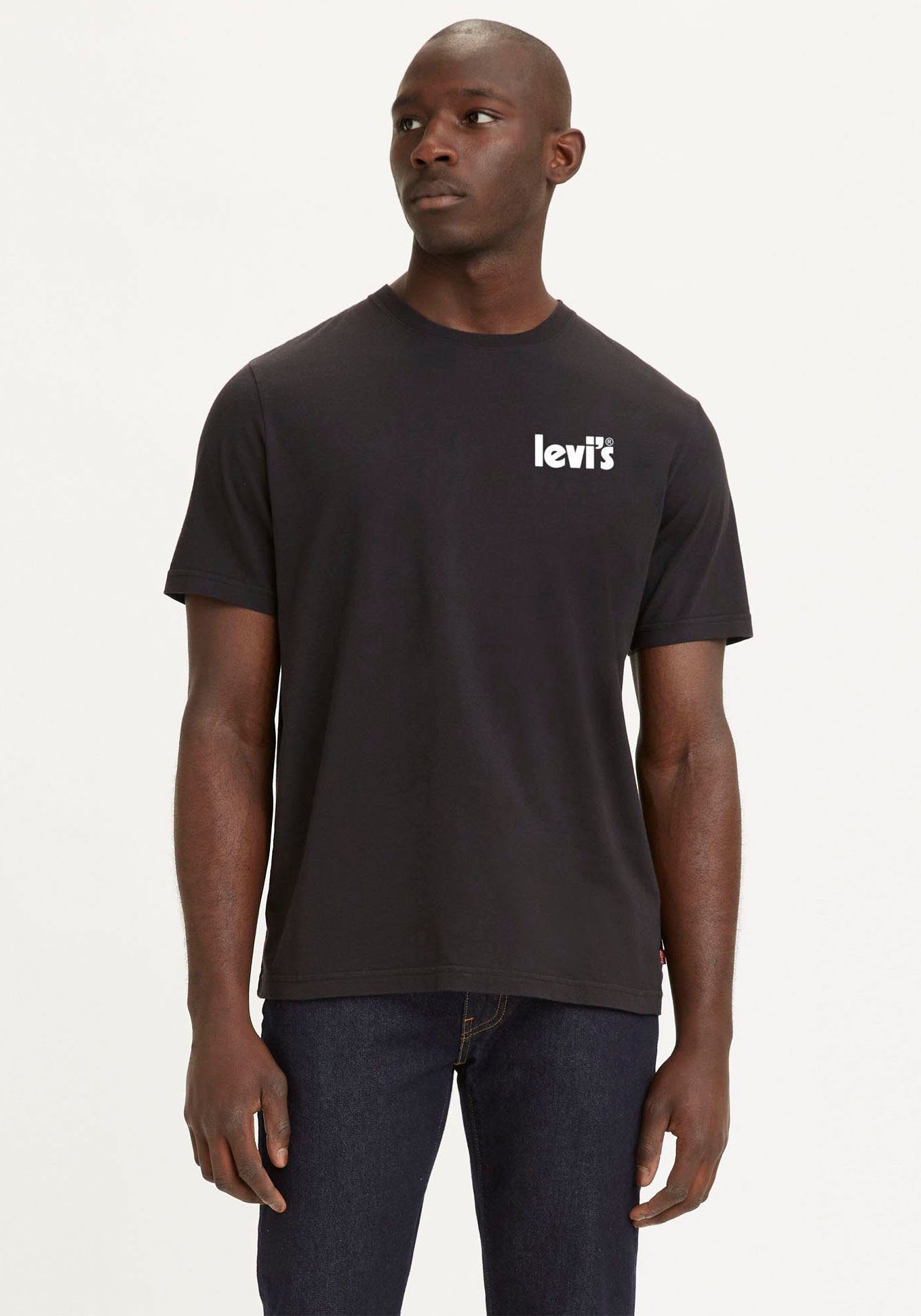 RELAXED mit FIT T-Shirt Levi's® Markenlogo-Aufdruck TEE schwarz