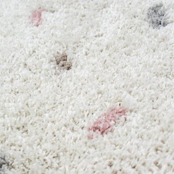 Teppich Moderner Teppich mit Farbtupfern - Pastellfarben creme, Teppich-Traum, rechteckig, Höhe: 30 mm