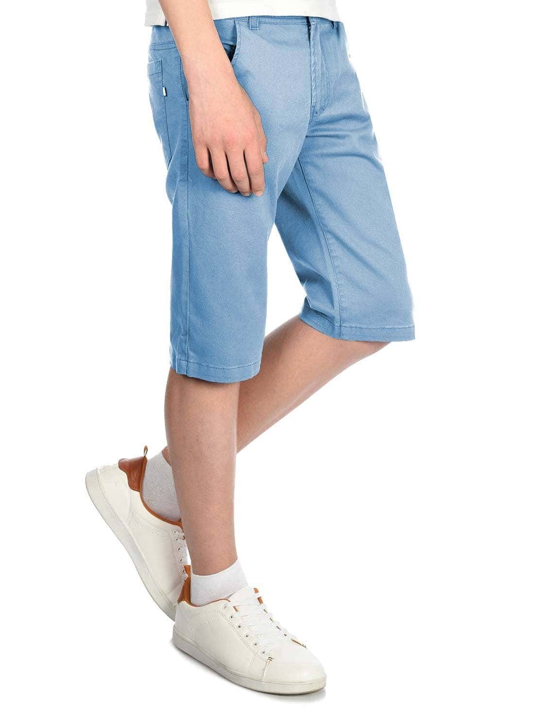 elastischem Chino BEZLIT mit Bund Kinder Jungen Hellblau (1-tlg) Chinoshorts Shorts