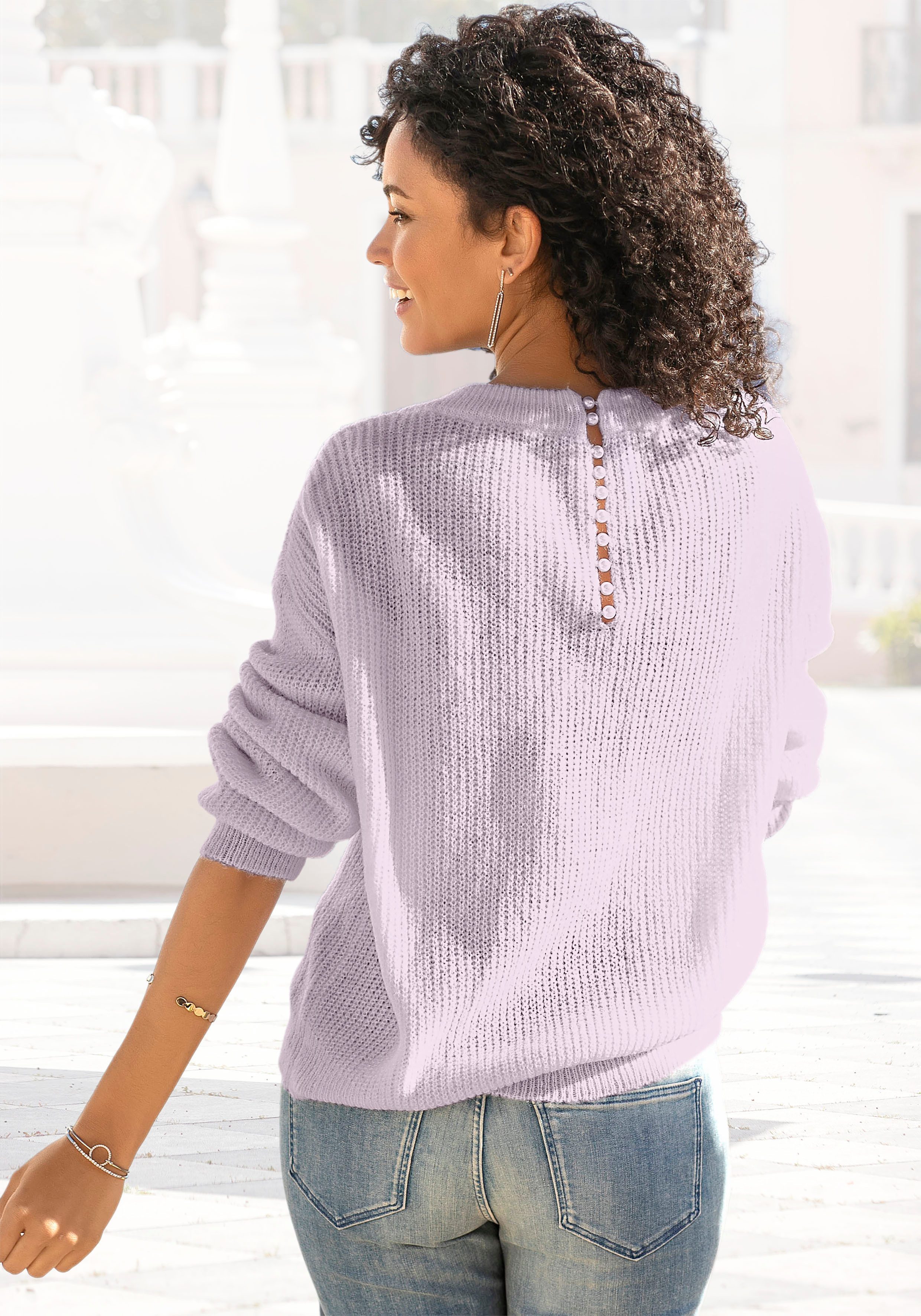 IWOLLENCE Damen Pullover Grobstrick Mit V-Ausschnitt - Eleganter Winter Pulli