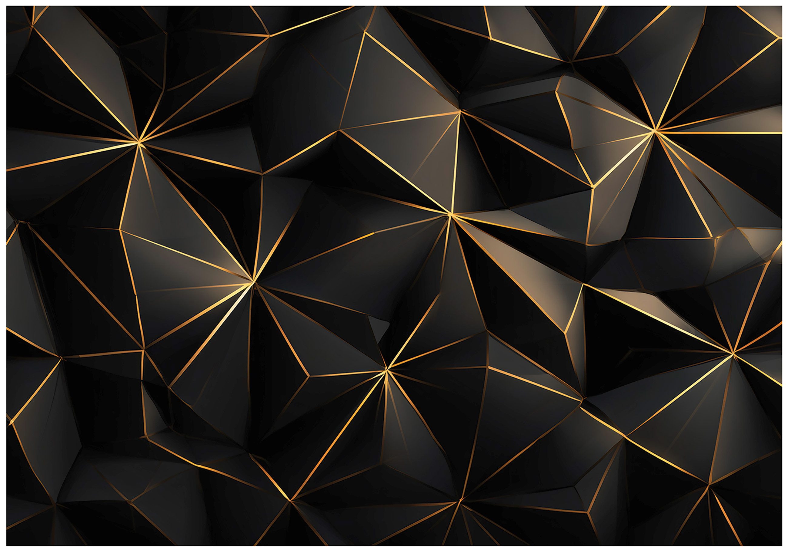 Wallarena Fototapete Geometrie Gold Schwarz Vlies Tapete Wohnzimmer Schlafz günstig online kaufen