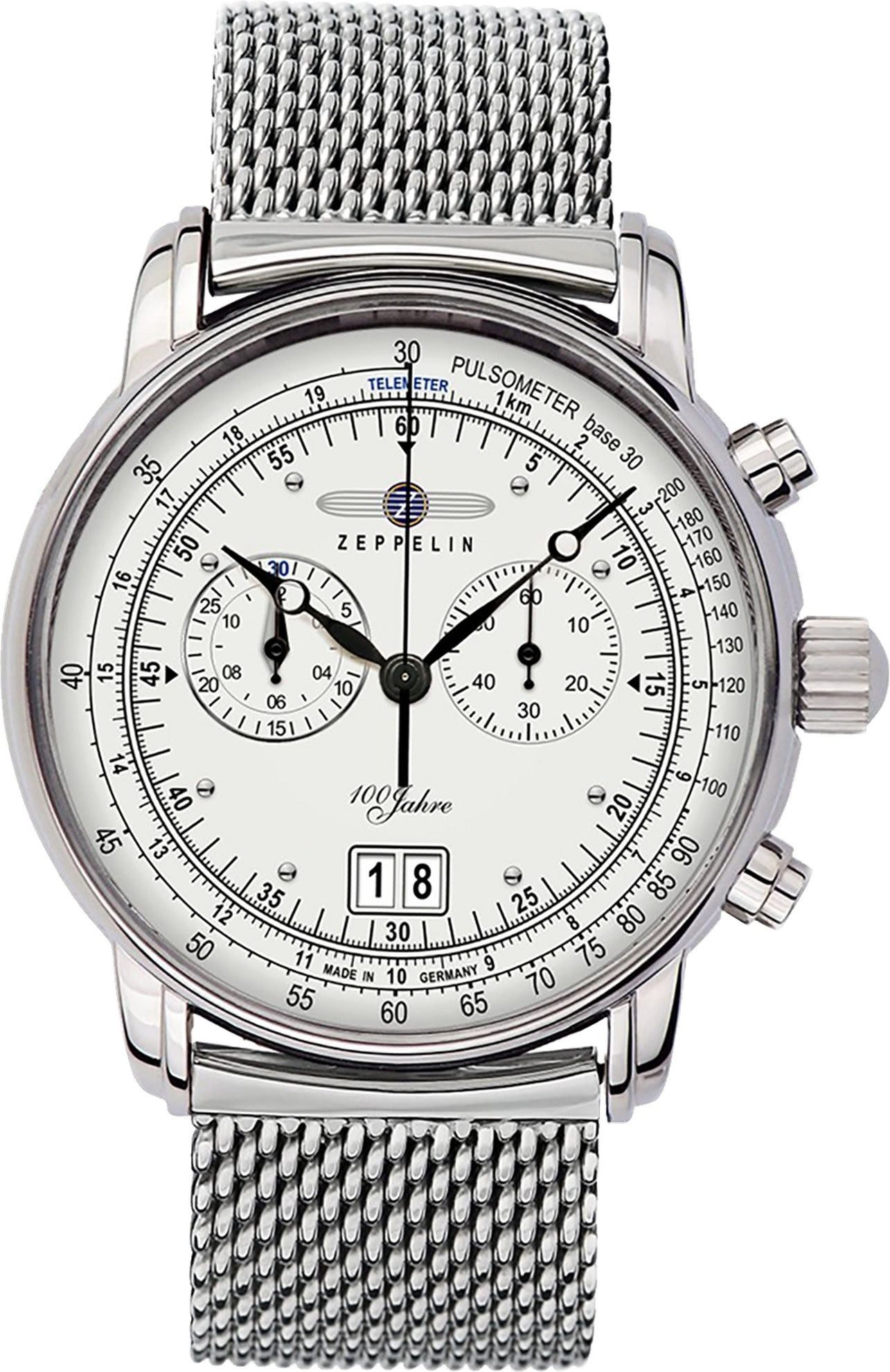 Quarzuhr Zeppelin Herren Uhr Z7690M/1 Edelstahl