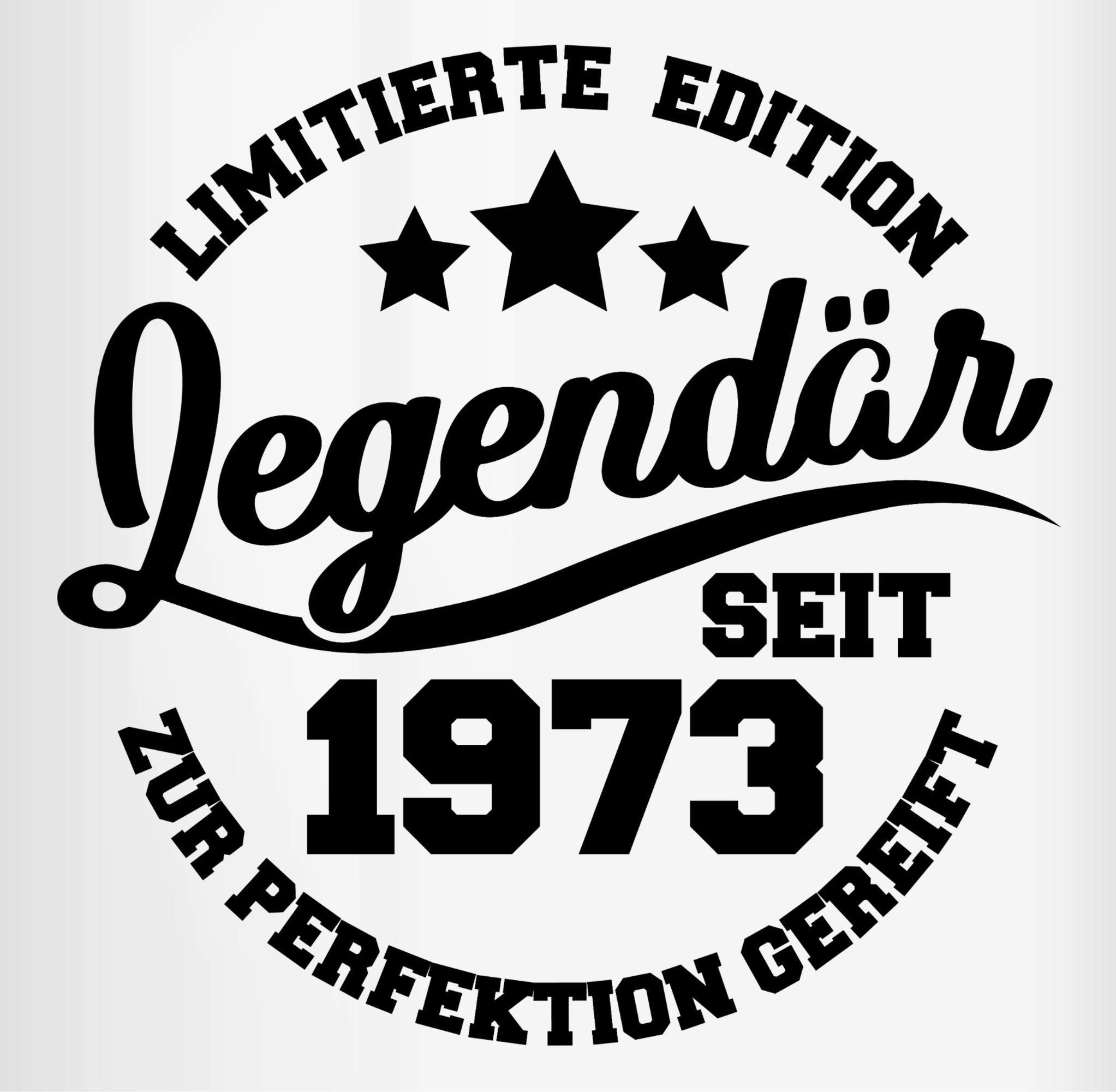 Geburtstag 1973, Tasse seit Schwarz 1 Legendär Shirtracer Tasse 50. Keramik,