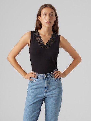 Vero Moda V-Shirt VMROSA SL V-NECK günstig online kaufen