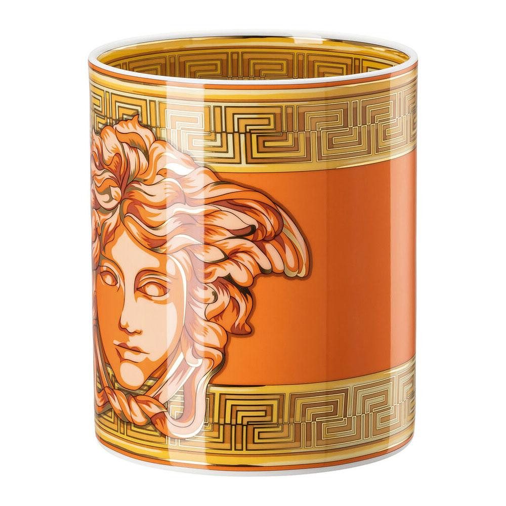 Versace Dekovase by Rosenthal Vase Medusa Amplified Orange Coin (18cm)