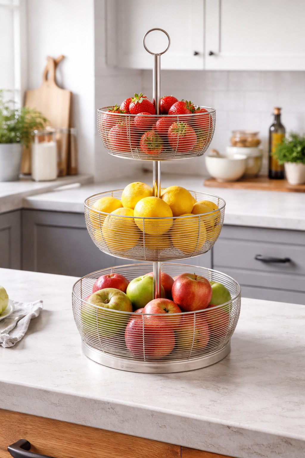 BOLTZE GRUPPE GmbH Dekoetagere Etagere Linaro Modern Silver Design Höhe 70cm (1 St)