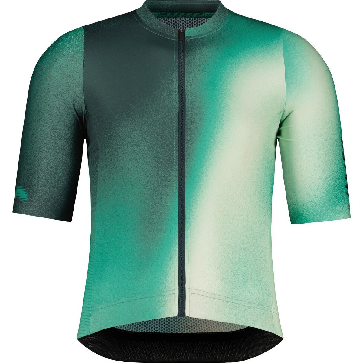 Maloja Radtrikot FlueM. Roadbike Jersey mit abstraktem Bergprint & Slim Fit. Hergestellt aus