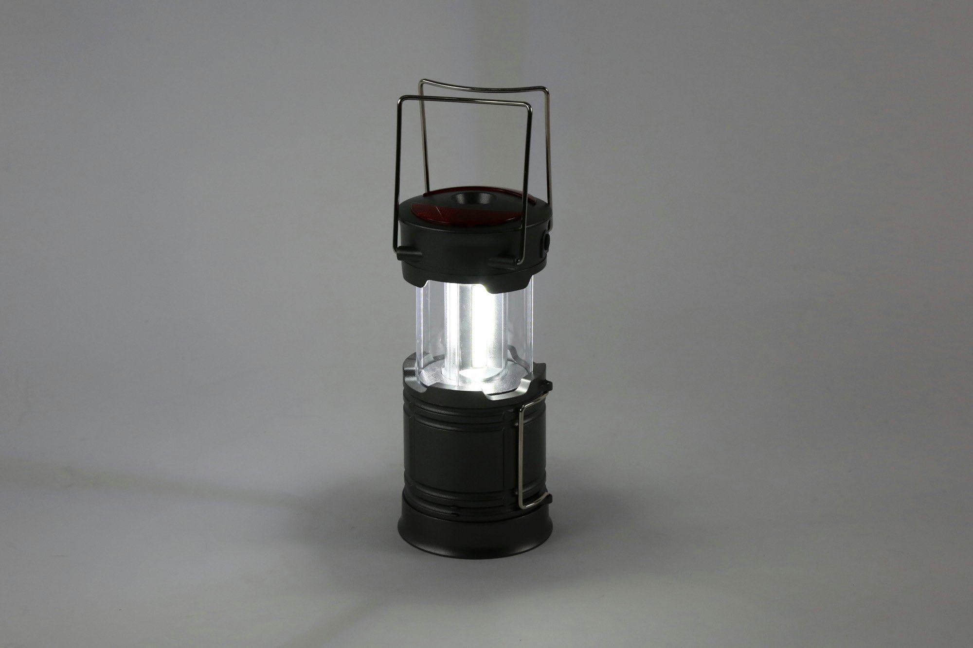 ONDIS24 LED Taschenlampe LED Multifunktionslampe Outdoor Camping Laterne Handscheinwerfer, Tischleuchte 360 Lumen rot/weiße LED batteriebetrieben ausziehbar