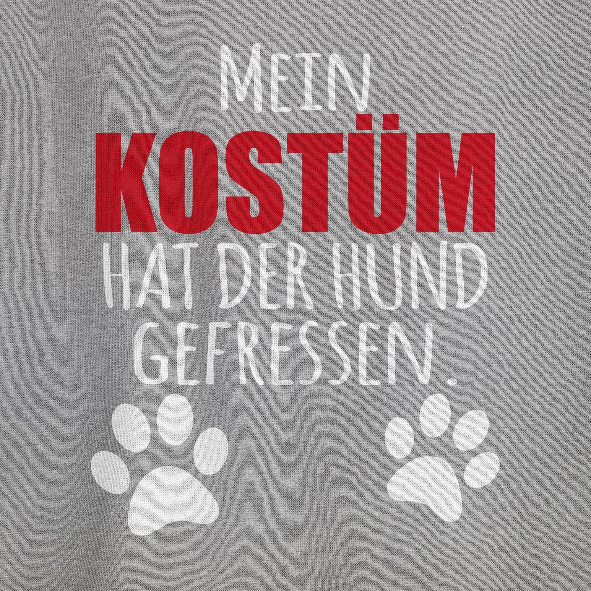 Grau - Hund (1-tlg) hat Shirtracer Outfit Sweatshirt Dog meliert 2 Faschingskostüme Karneval Kostüm Mein gefressen Hundekostüm der