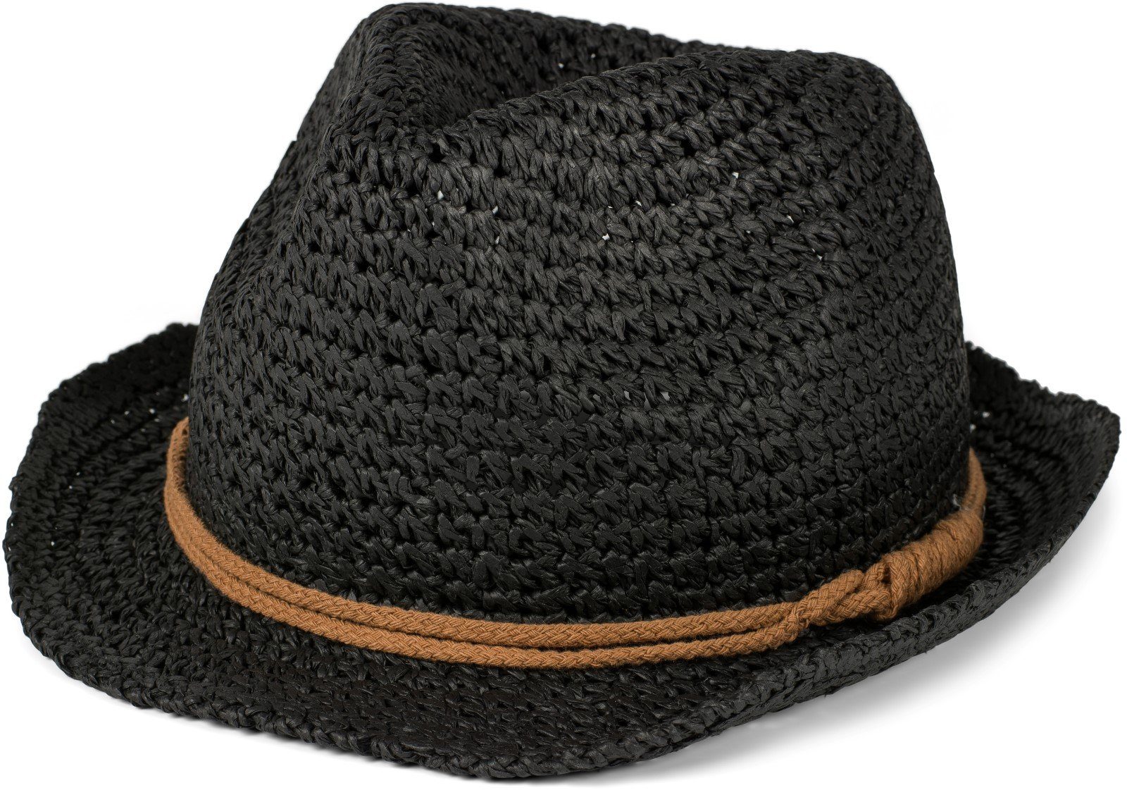 styleBREAKER Sonnenhut Trilby Sonnenhut in Häkeloptik mit Zierband (1-St)