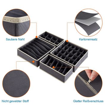 Rnemitery Aufbewahrungsdose 2 Stück Aufbewahrungsboxen für Socken, 24 Zellen Schublade Organizer