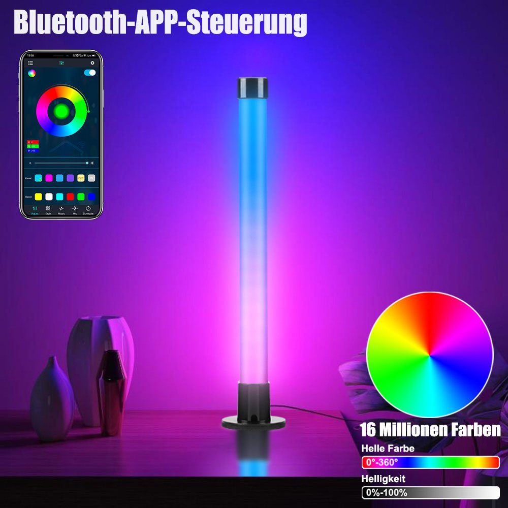 Gaming-Lampe, TV-Hintergrundbeleuchtung, Sync,RGB LED-Lightbar, Rosnek Bluetooth LED App-Steuerung Smart Music Stripe