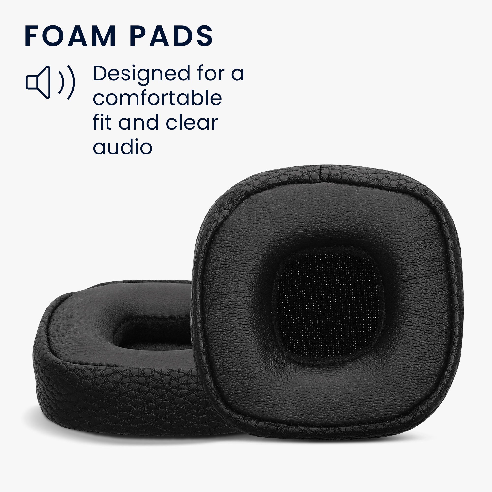 kwmobile 2x Ohr Polster für Marshall Major III / Major 3 HiFi-Kopfhörer (Ohrpolster Kopfhörer - Kunstleder Polster für Over Ear Headphones)