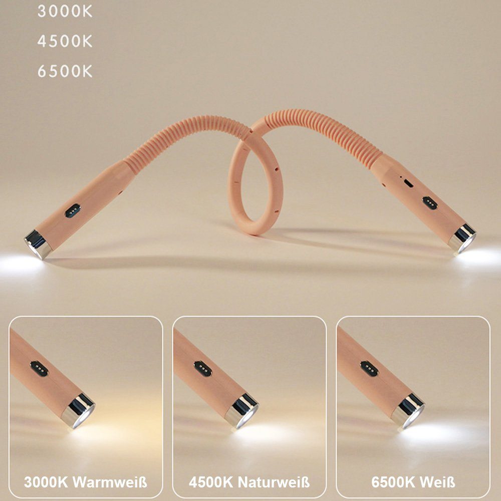 MUPOO LED Leselampe LED Leselampe Nacken,USB-Aufladung,LED Leseleuchte,3 He günstig online kaufen