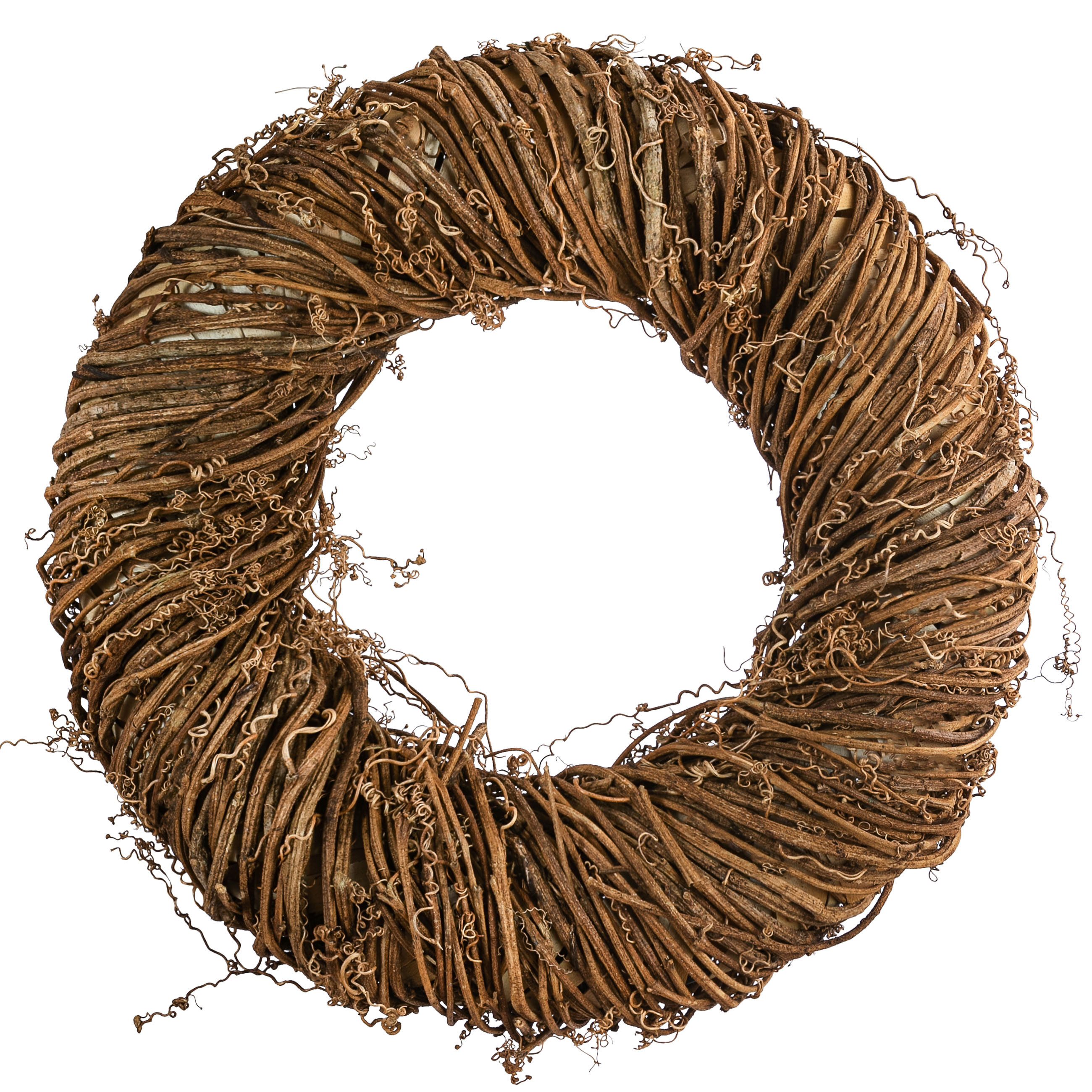 Dehner Dekokranz Kranz Coro, Ø 32 cm, Höhe 7 cm, Naturmaterial, handgefertigter Naturkranz, beidseitig gebunden