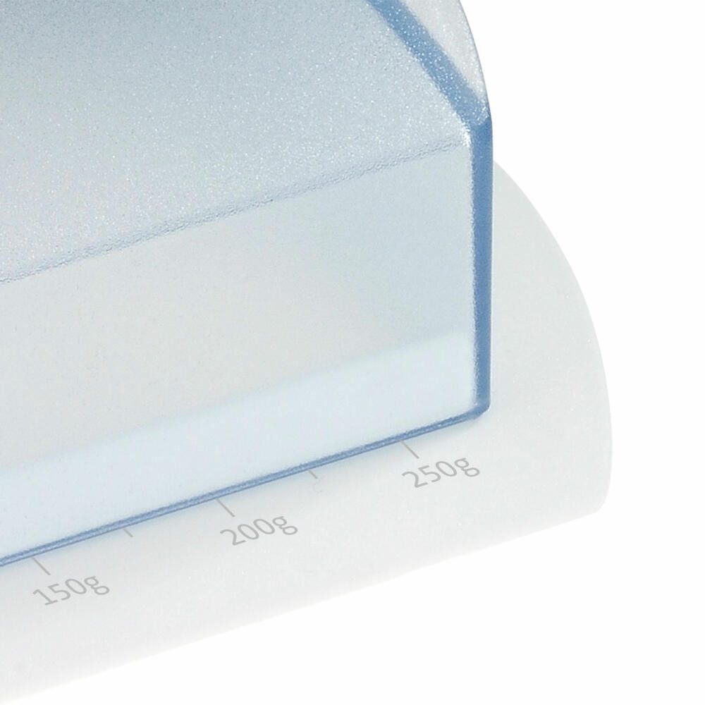 WESTMARK Butterdose mit Skala, Kunststoff, Weiß/Transluzent, Tisch-Butterdose, PP, SAN