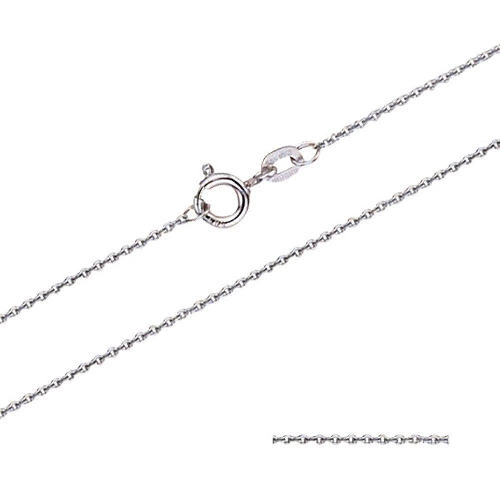 HOPLO Goldkette Goldkette Ankerkette Länge 45cm - Breite 1,1mm - 585-14 Karat Weißgold, Made in Germany