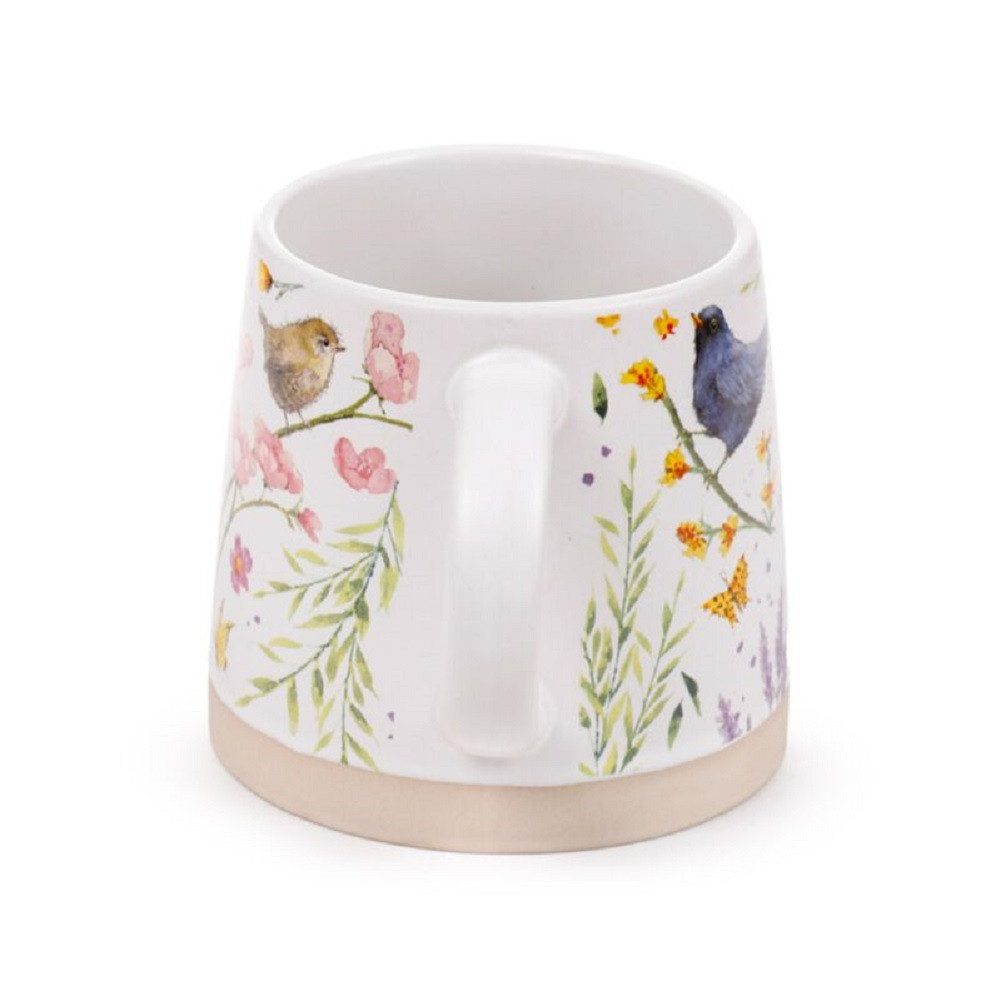 Puckator Becher Konischer Kaffeebecher, 1-tlg., Steingut-Keramik, ca. 13 x 9,5 x 9 cm, für 420 ml