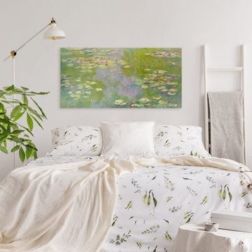 Bilderdepot24 Leinwandbild Kunstdruck Claude Monet Grüne Seerosen grün Bild auf Leinwand XXL, Bild auf Leinwand; Leinwanddruck in vielen Größen