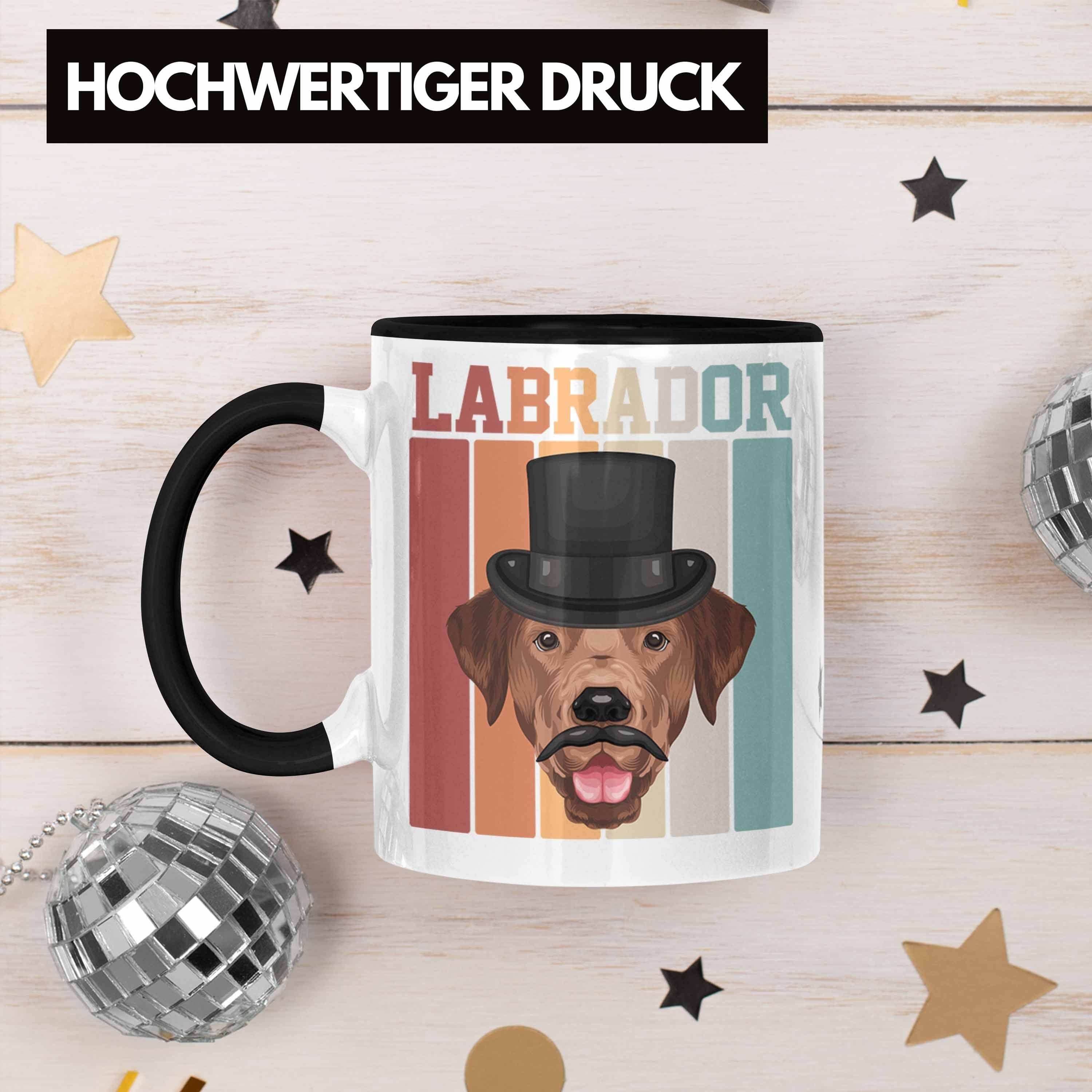 Trendation Tasse Labrador Besitzer Tasse Geschenkidee Lustiger Spruch Vi Geschenk Schwarz Retro