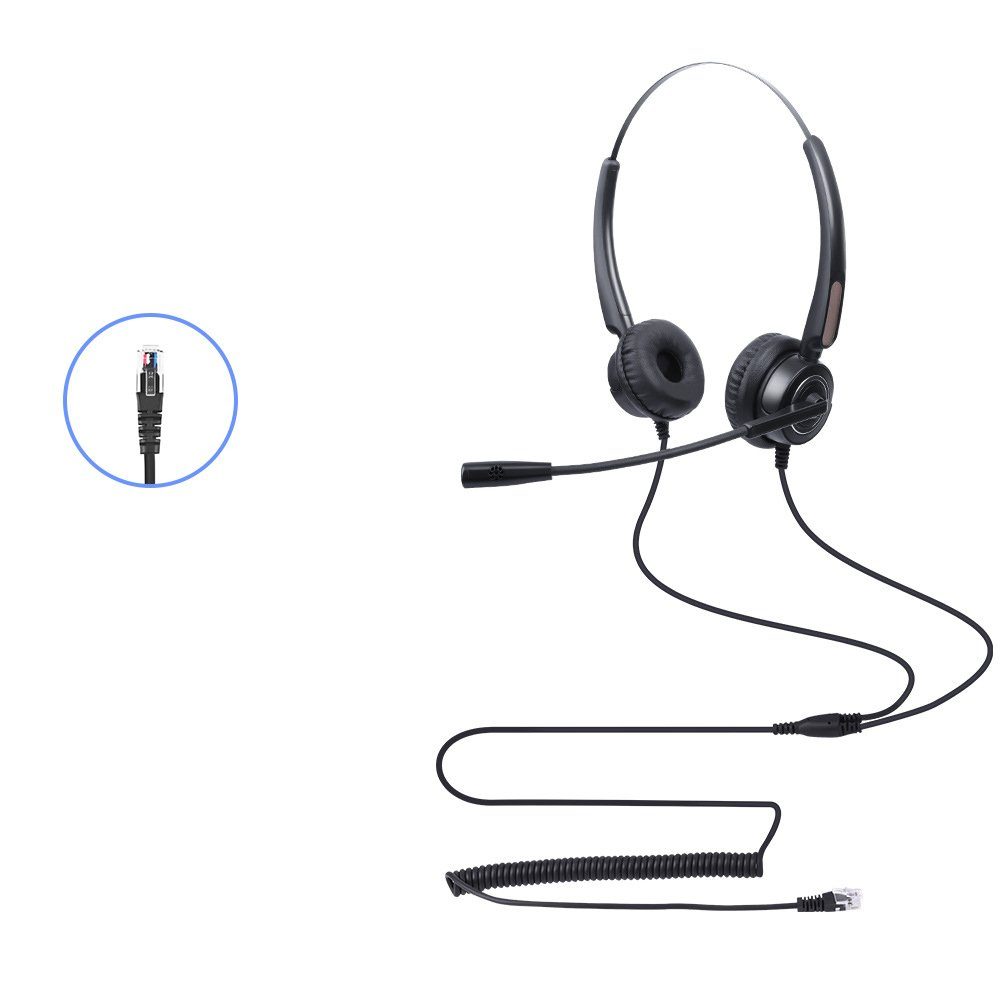 GelldG Telefon Headset RJ9 mit Mikrofon Noise Cancelling Kopfhörer Headset