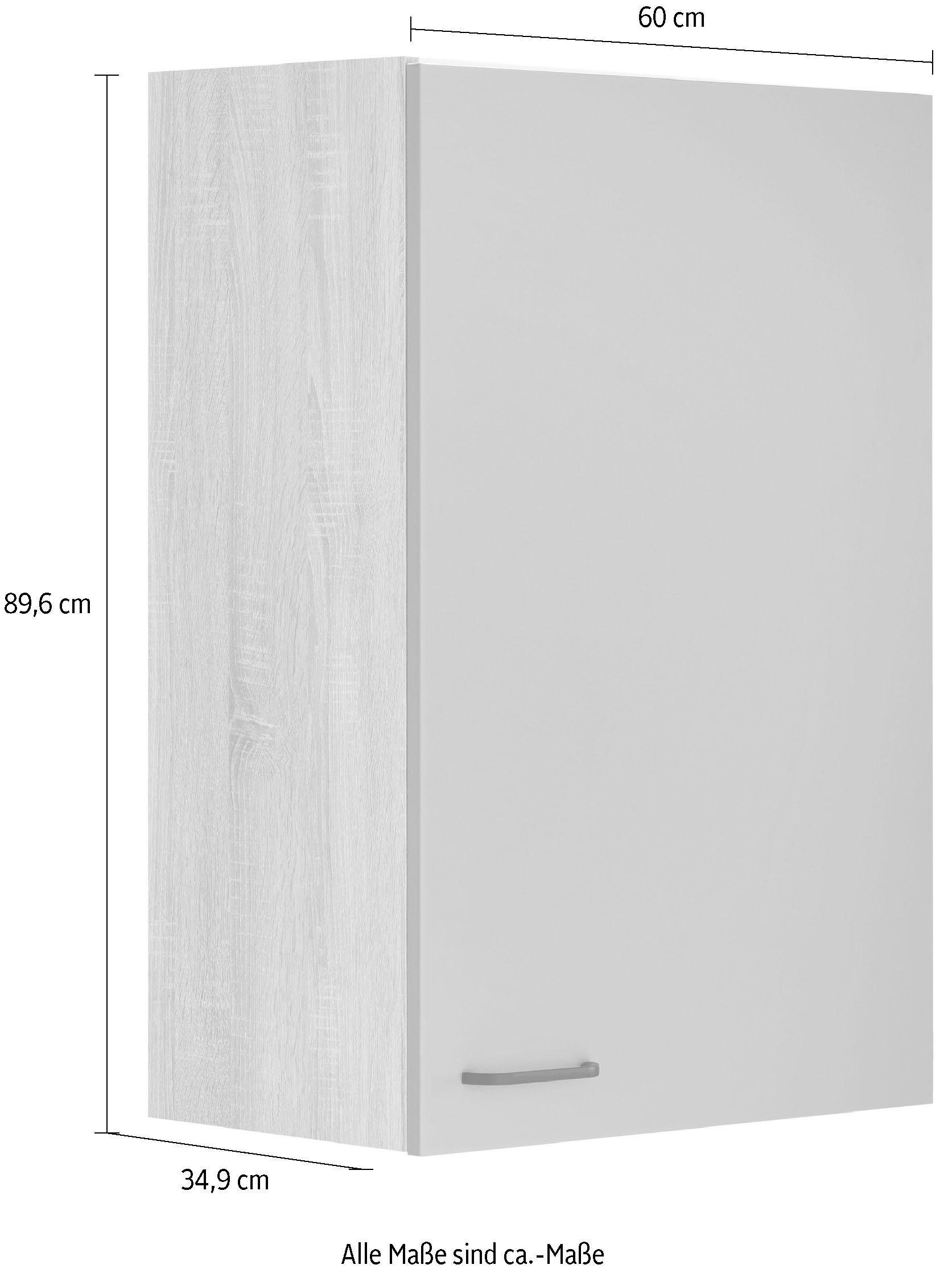 OPTIFIT Hängeschrank Elga mit Soft-Close-Funktion basaltgrau/basaltgrau basaltgrau 60 | Breite Metallgriff, und cm