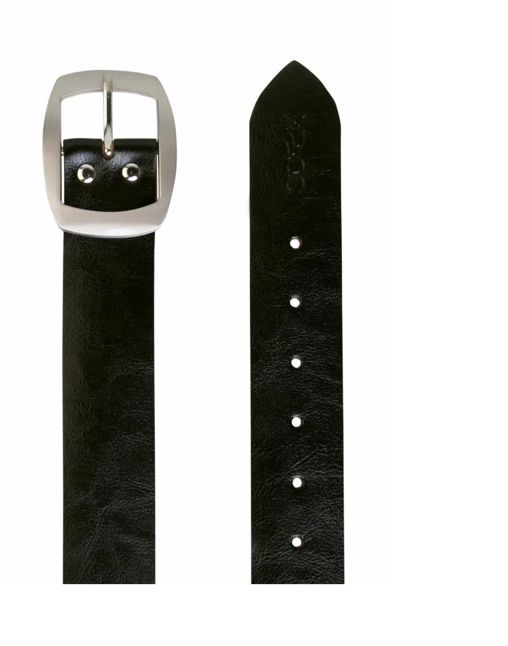 SOCCX Ledergürtel Damen Gürtel aus Leder black allergikerfreundlicher Dornschließe