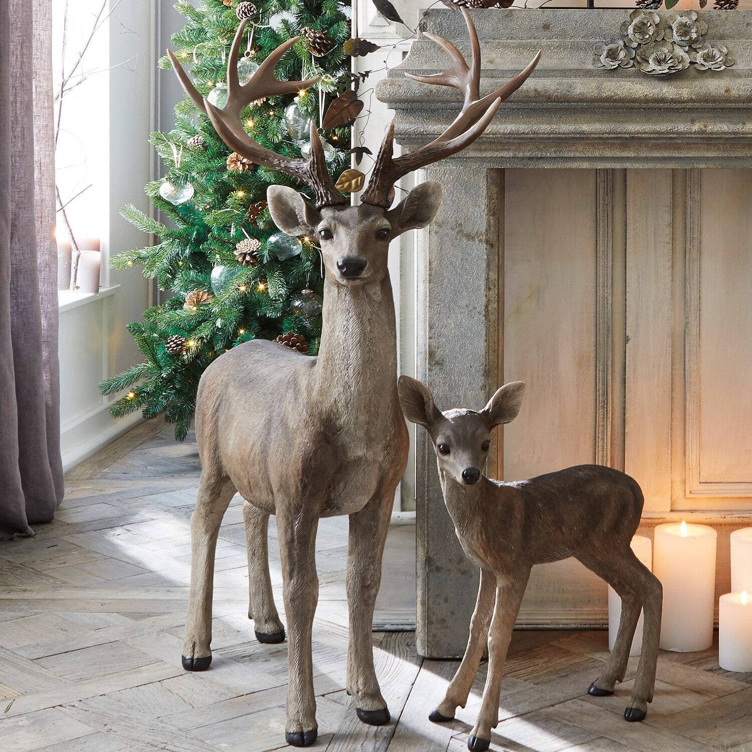 Mirabeau Weihnachtsfigur Hirsch Storm antikbraun (kein Set, kein Set)