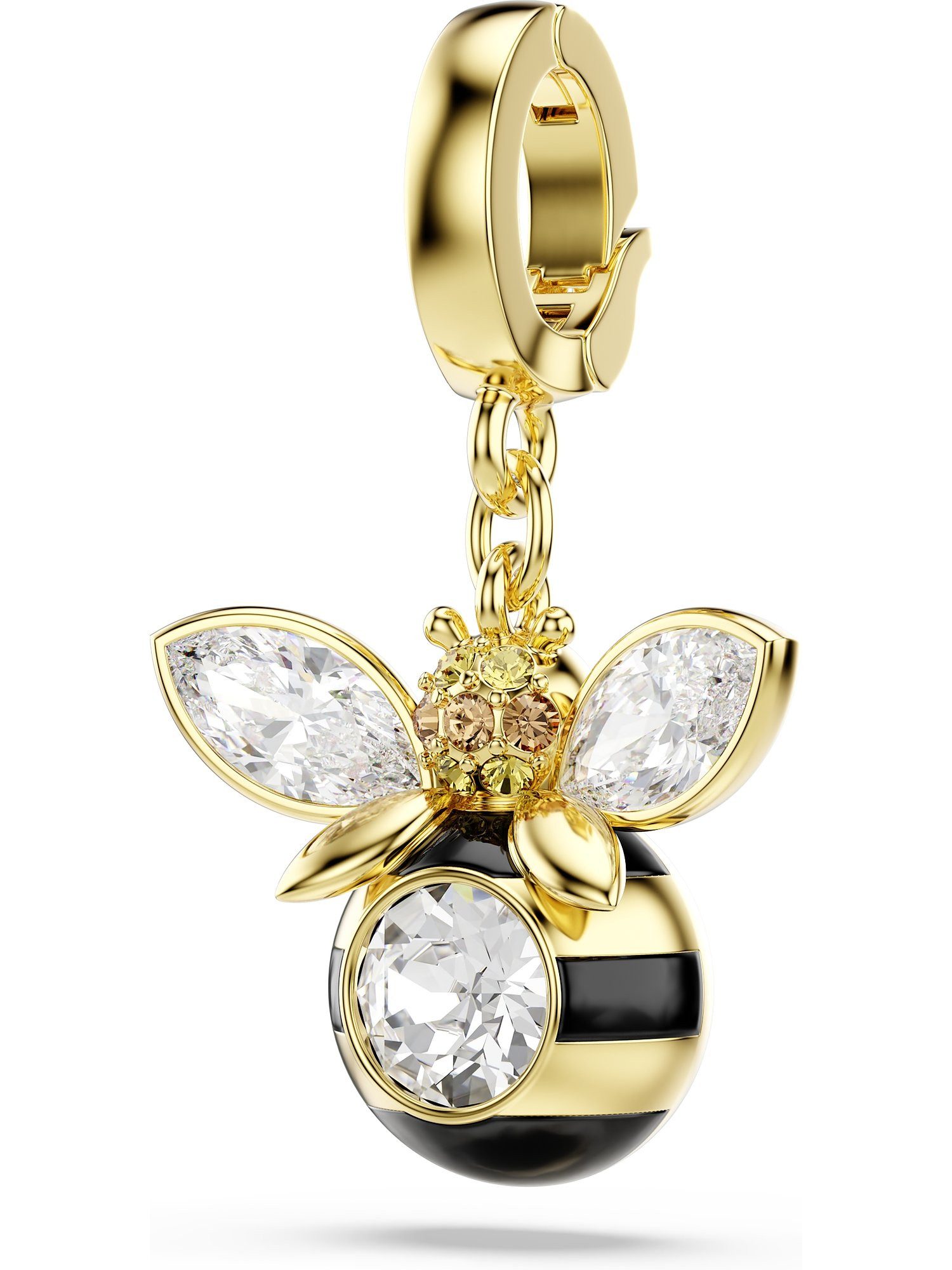 Swarovski Kettenanhänger Swarovski Damen-Charm Metall 3 Swarovski-Kristall