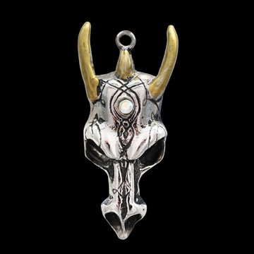 HOPLO Kettenanhänger Drachenschädel Drache Anhänger Galraedia Gothic Mystic + Kette Drache