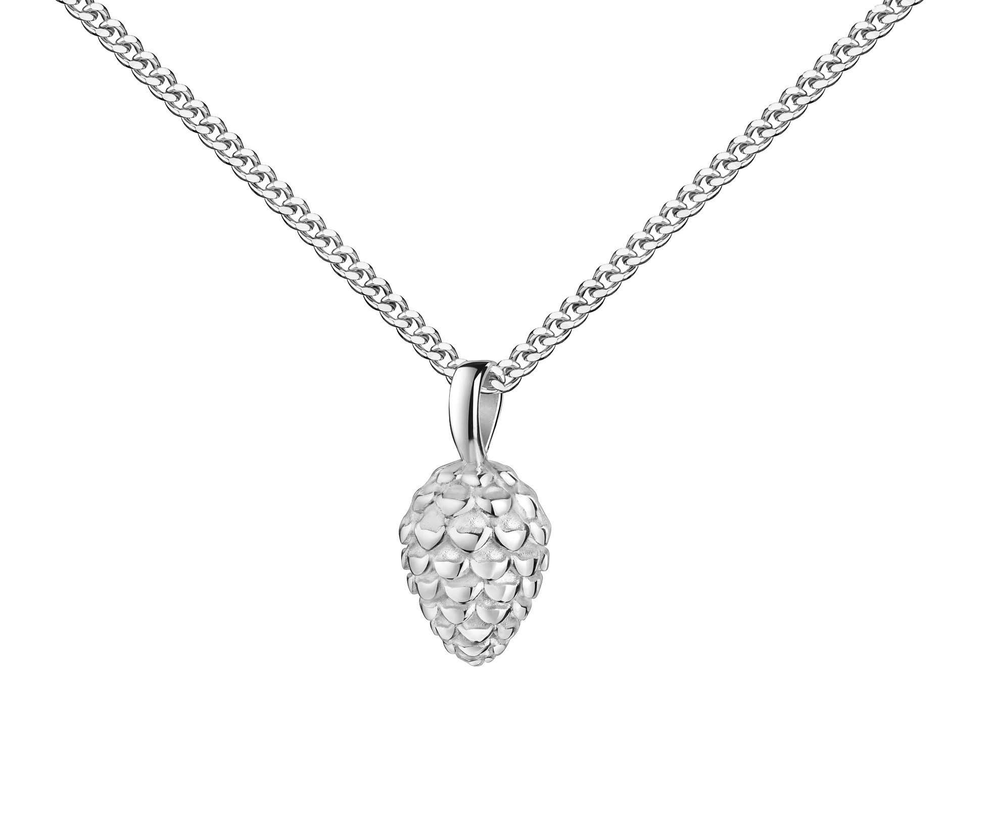 Kette mit Anhänger Silber Anhänger 925 Silber Tannenzapfen Glücksbringer Made in Germany