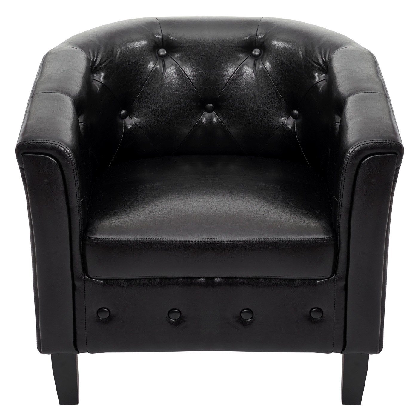 Aufwendige Chesterfield-Look Bequemer T810, schwarz Knöpfung im Sessel Sitzkomfort, MCW
