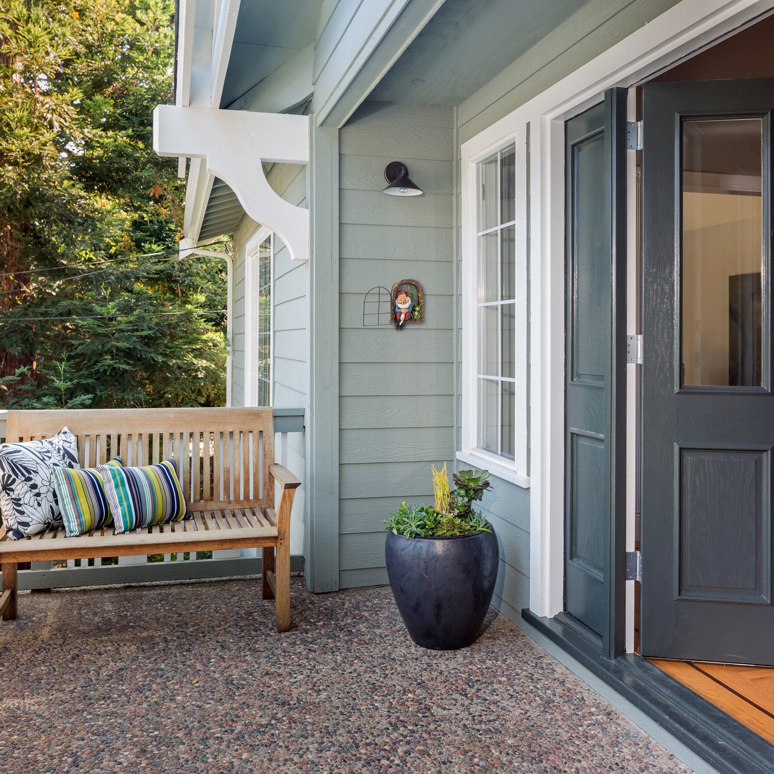 relaxdays Gartenfigur Schlafender Zwerg im Fenster günstig online kaufen