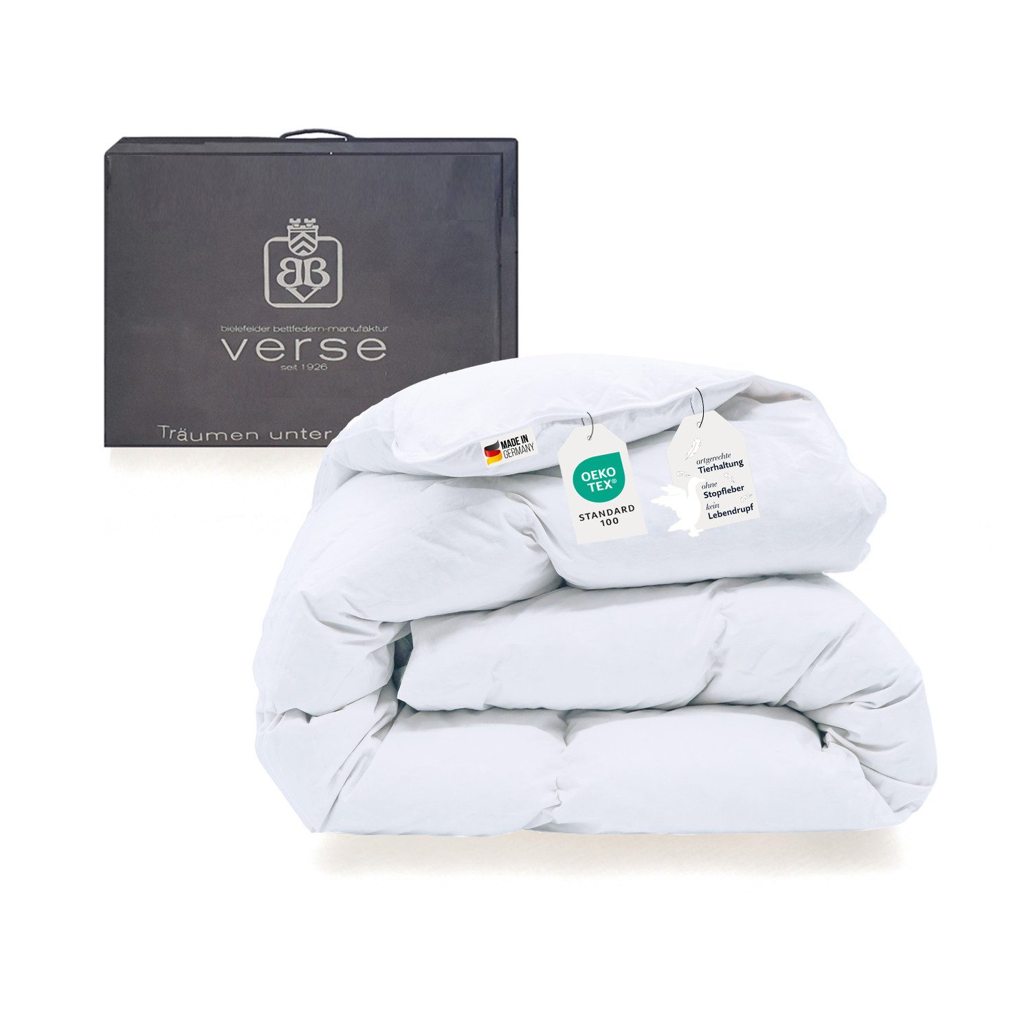 Bielefelder Bettfedern-Manufaktur Verse GmbH Daunenbettdecke Gänsedaunen ex günstig online kaufen