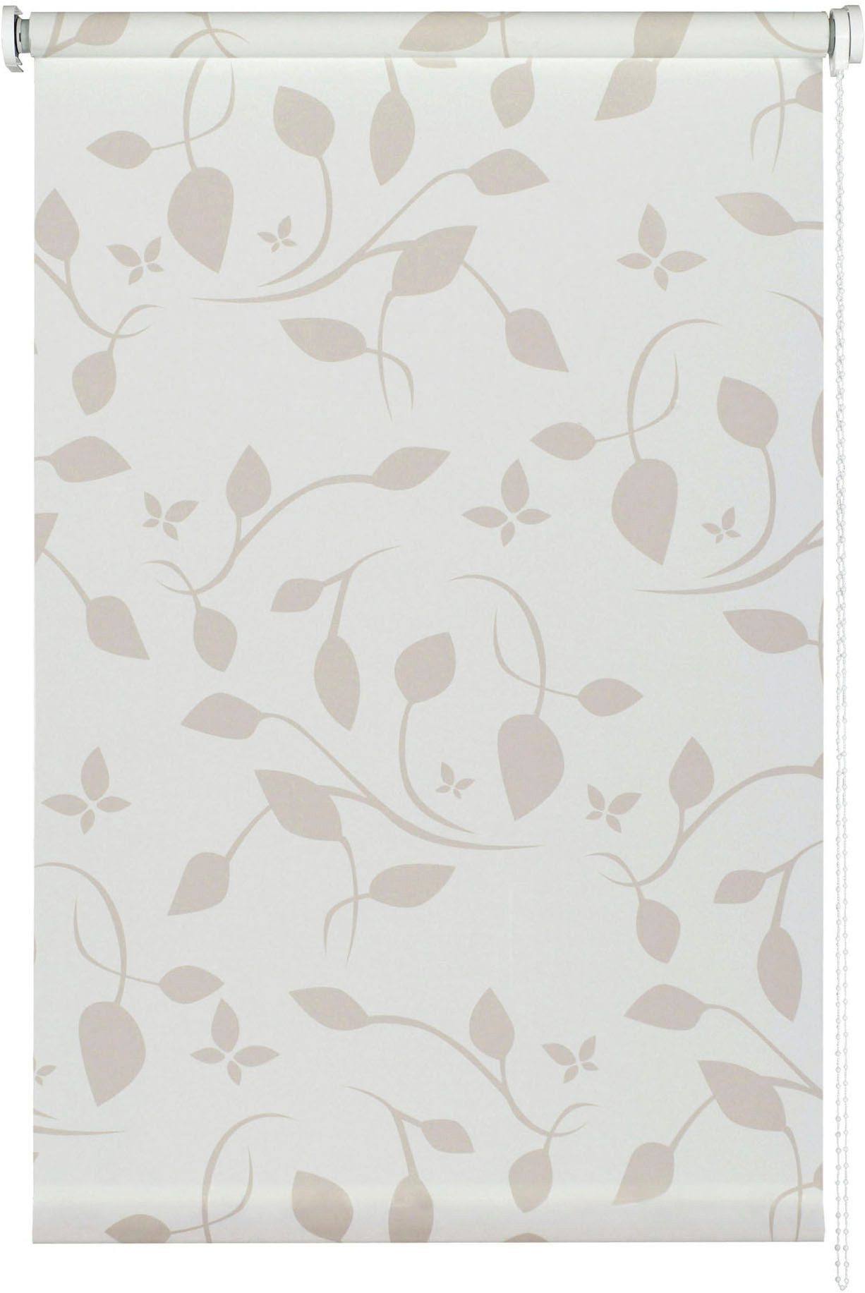 Seitenzugrollo Seitenzugrollo Design Ranke, Liedeco, transparent, freihängend, verschraubt, Lichtdurchlässig mit Sichschutz, flexibel montierbar