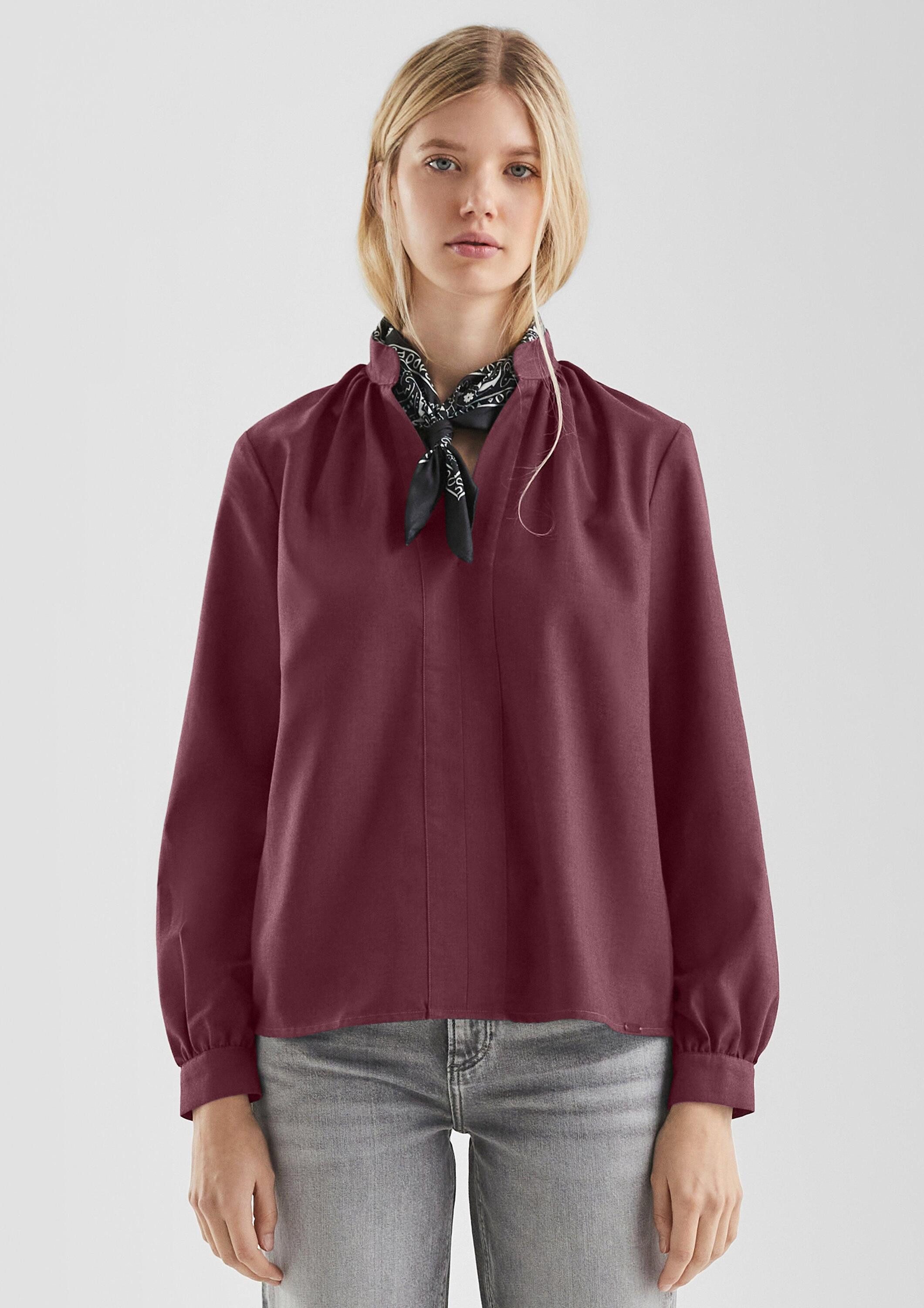 QS Langarmbluse Bluse Weiche Tunikabluse günstig online kaufen