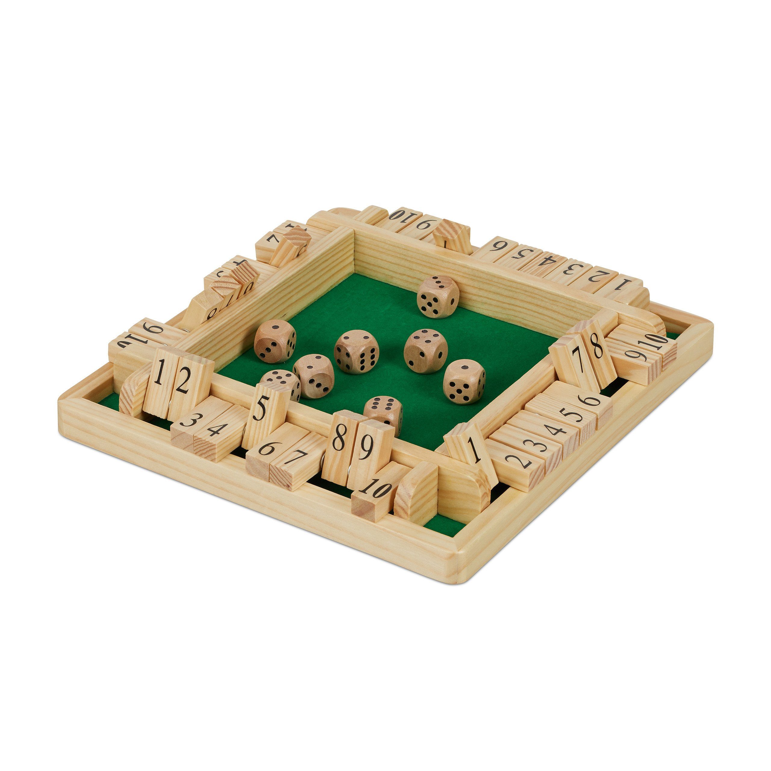 relaxdays Spiel, Shut The Box 10er