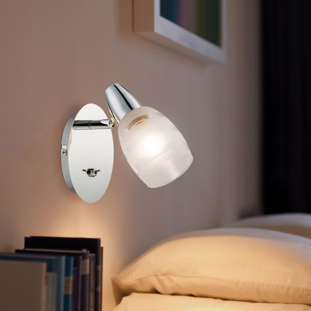 Wandlampe etc-shop inklusive, nicht Spotleuchte Schalter kleine beweglich mit Leuchtmittel Wandlampe Wandleuchte,
