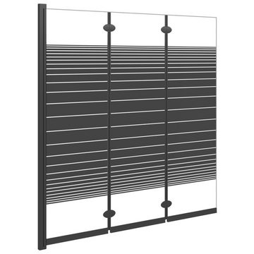 DOTMALL Badewannenaufsatz 3-teilig Badewannenfaltwand, Faltwand Duschkabine,ESG,130x130 cm