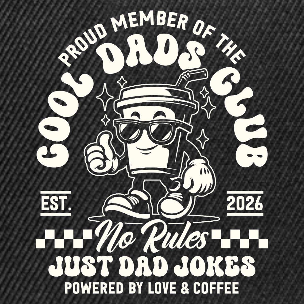 Spreadshirt Snapback Cap Cool Dad Club Est. 2026 Powered By Love And Coffee Snapback Cap (1-St)