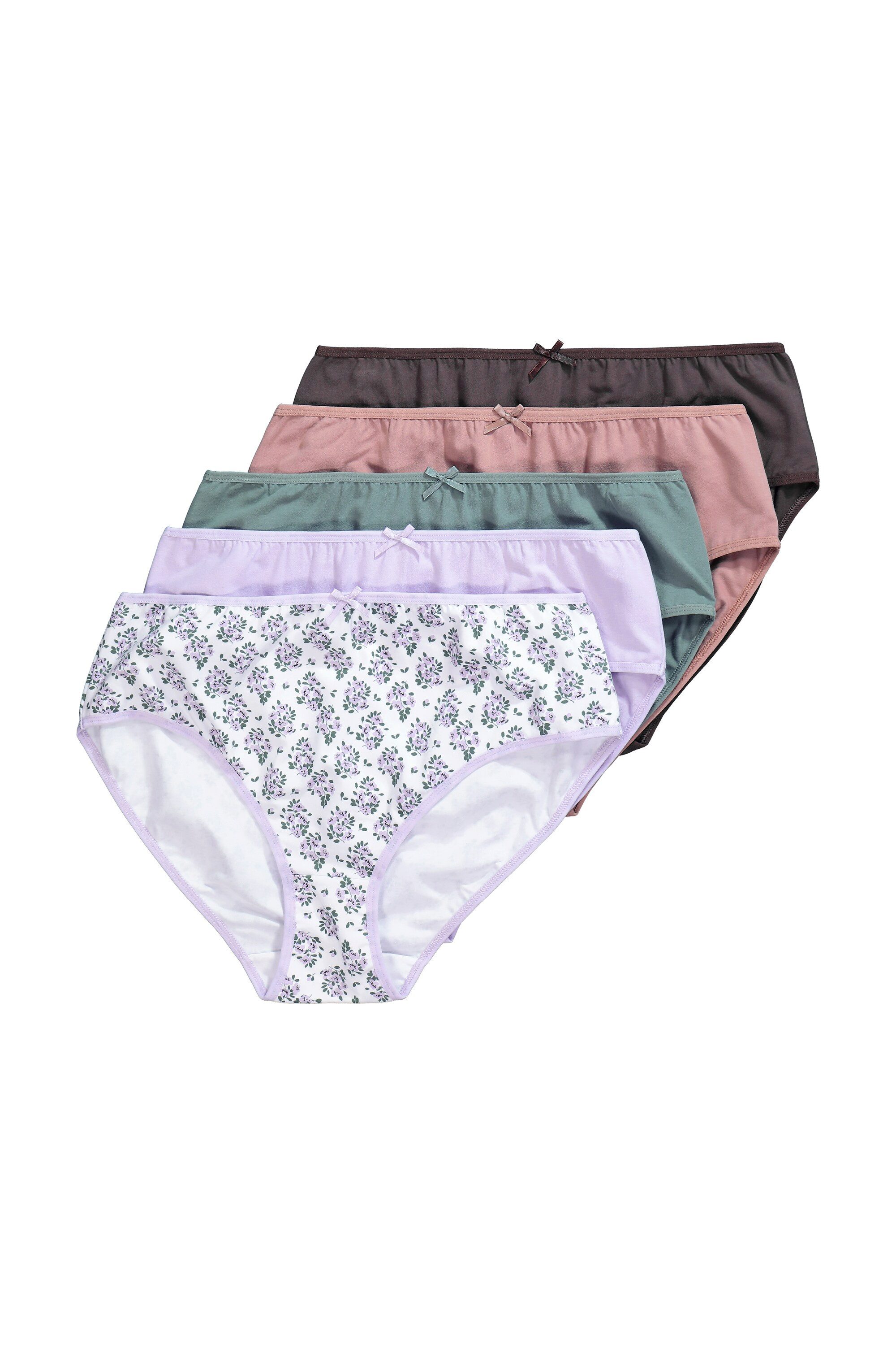 Midislip Midislips 5er-Pack Muster/einfarbig