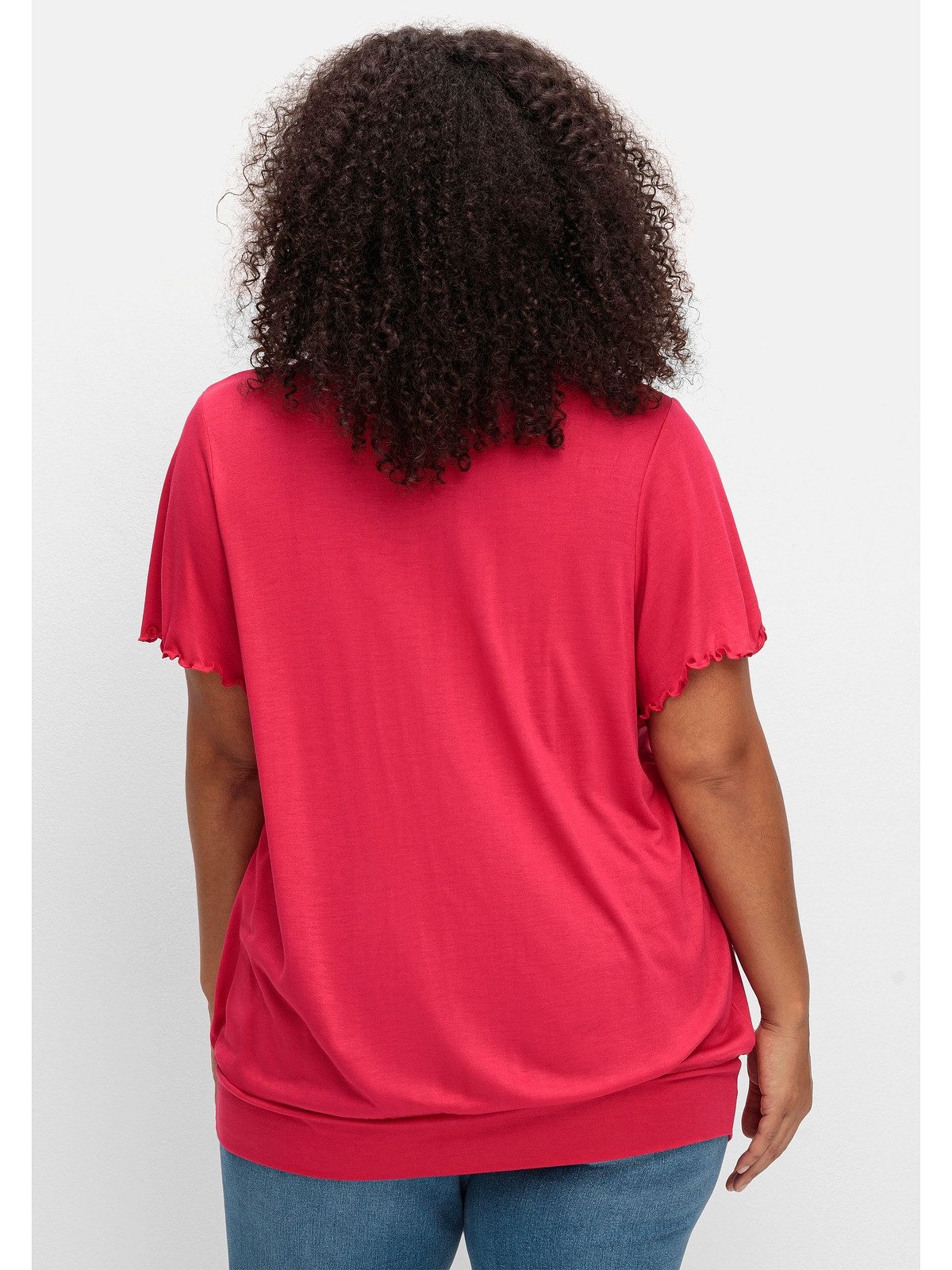 Sheego T-Shirt Große Größen mit Flügelärmeln