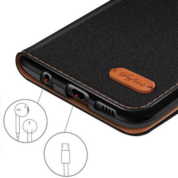 CoolGadget Handyhülle Denim Schutzhülle Flip Case für Xiaomi Redmi 9T 6,53 Zoll, Book Cover Handy Tasche Hülle für Redmi 9T Klapphülle