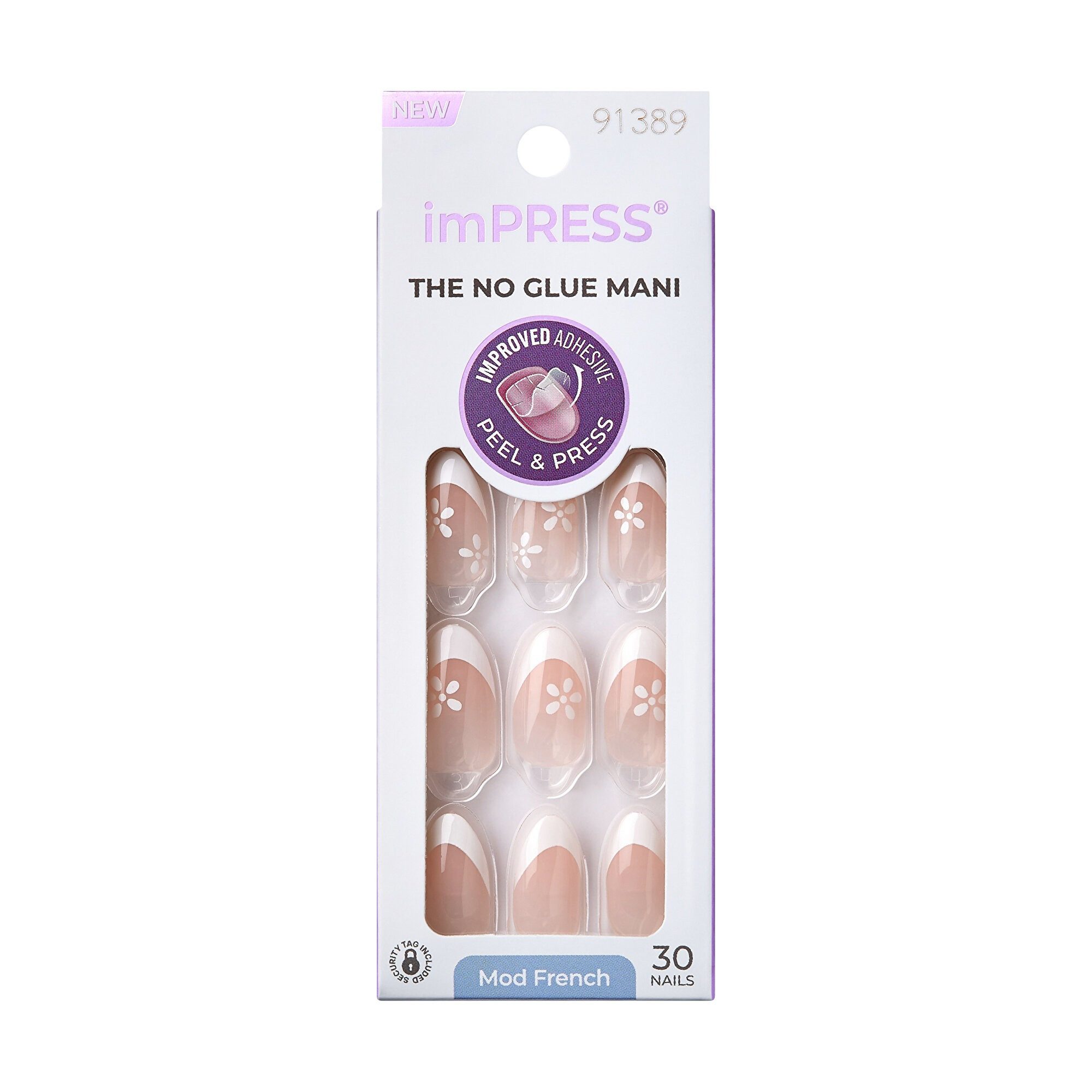 Kiss Kunstfingernägel Selbstklebende Nägel ImPRESS Nails - Fearless 30 Stück