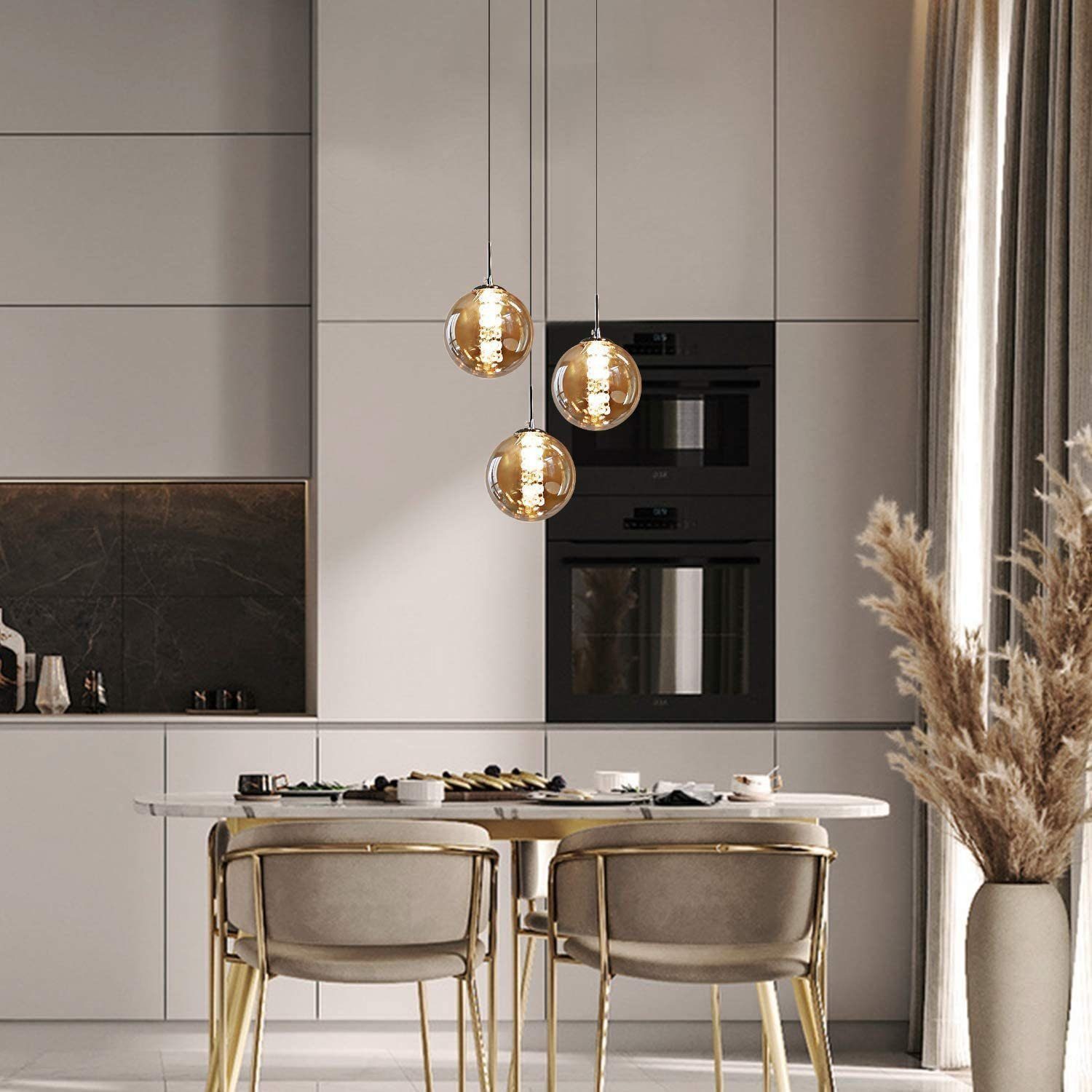 Nettlife Pendelleuchte Glas esstisch 150CM Höheverstellbar günstig online kaufen