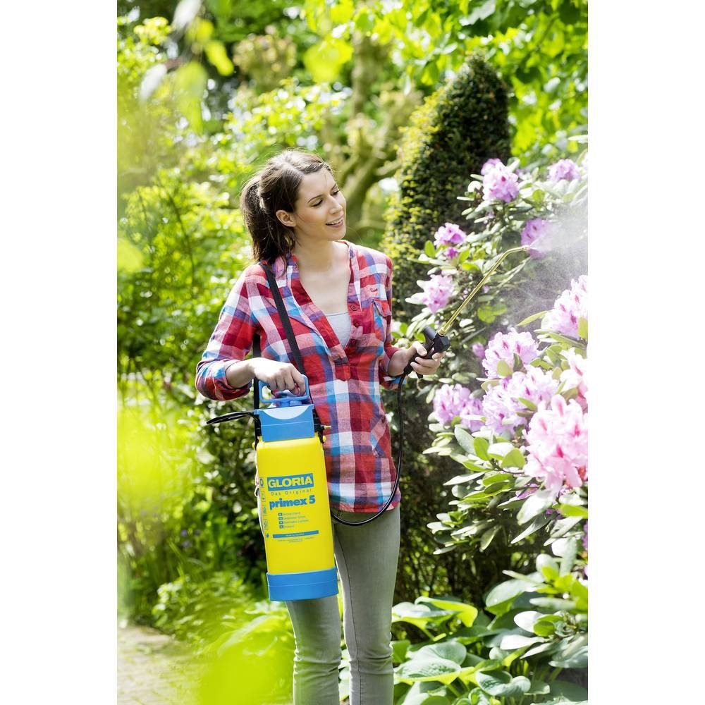 Gloria Drucksprühgerät Drucksprüher - 5 l Gartenspritze 000083.0000, Kompressoranschluss, Verlängerungsrohr