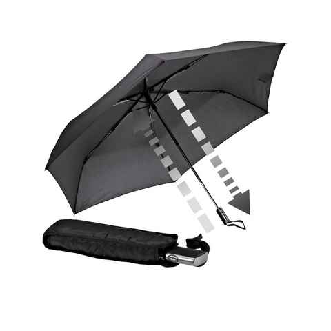 EuroSCHIRM® Taschenregenschirm Automatik 3224, schwarz, besonders leicht, extra flach, mit Automatik