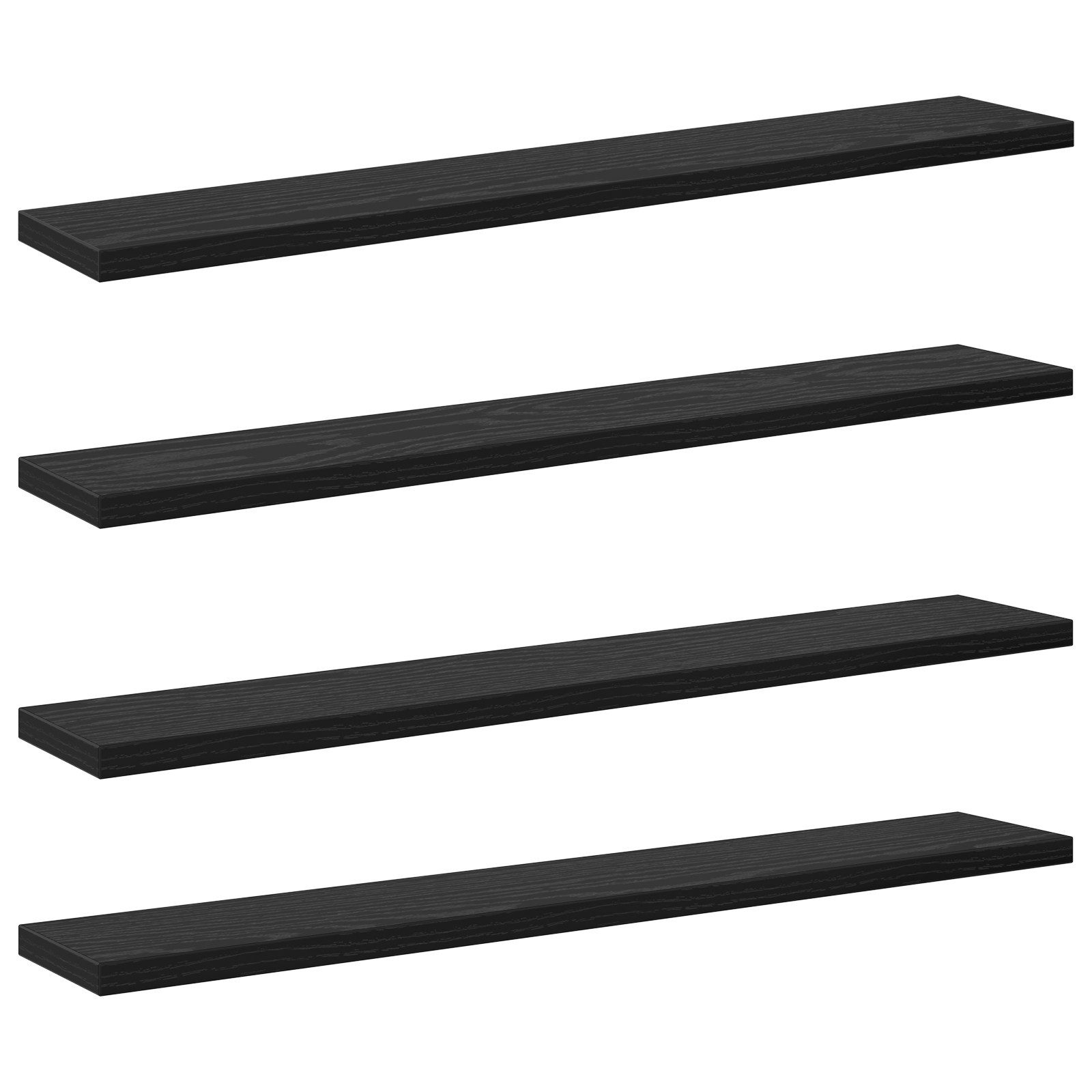 vidaXL Bücherregal Wandmontierte Regale Schwarze Eiche günstig online kaufen