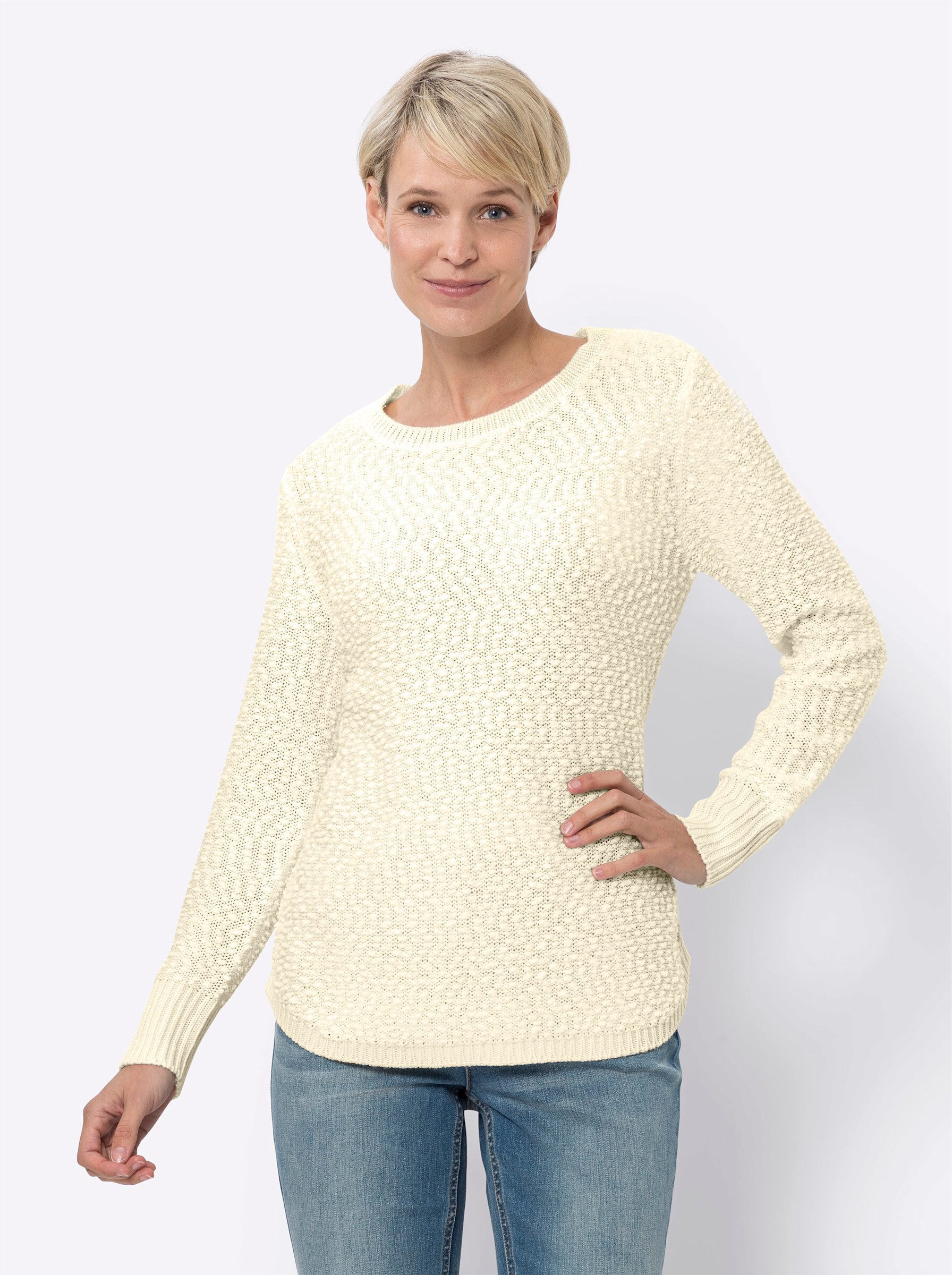 Strickpullover Rundhalspullover